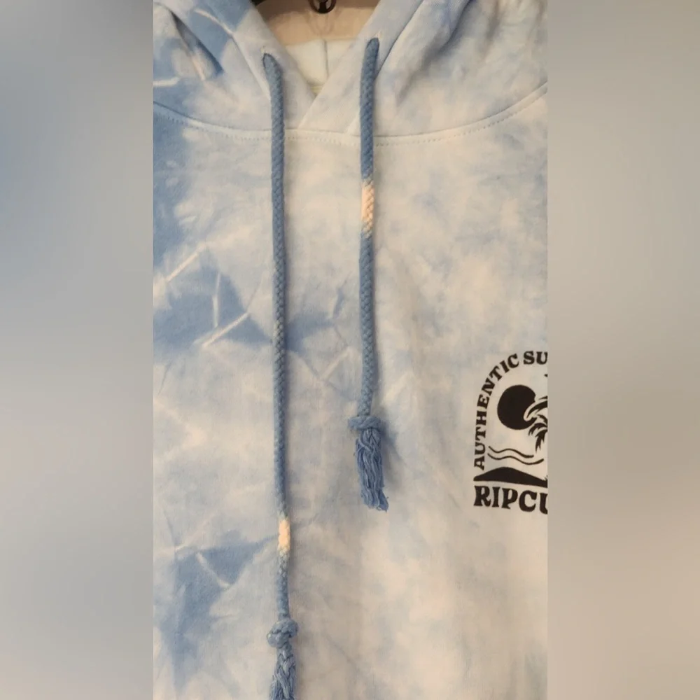 Rip Curl Cloud Tie-Dye Cotton Hoodie in Men’s Blue/White Size Large - Picture 7 of 10